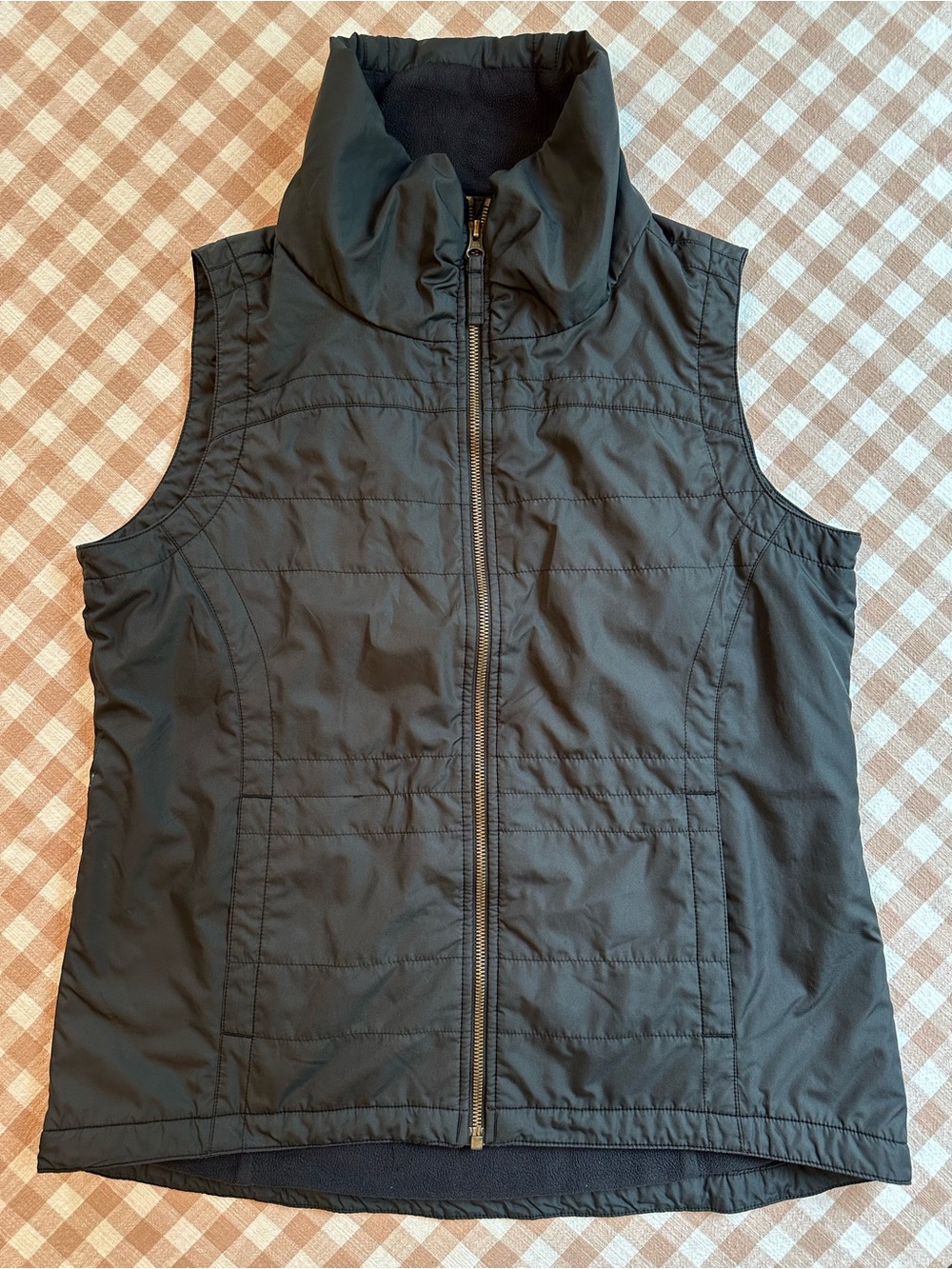 Columbia Fleece Lined Quilted Vest in Black
